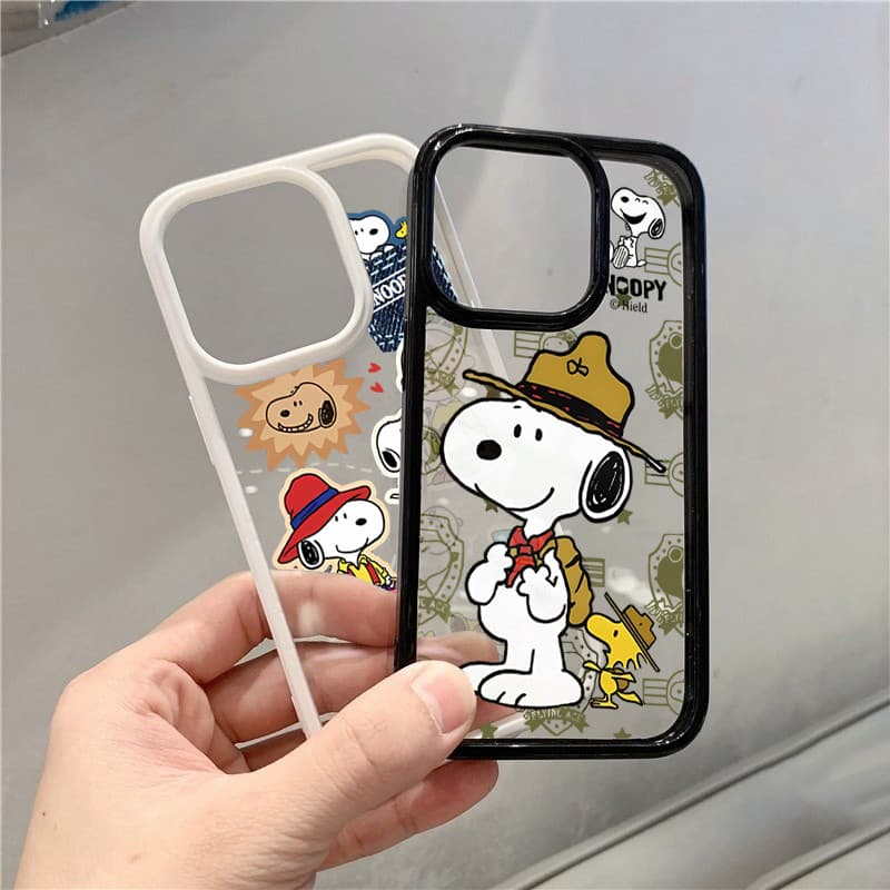 ปลอกสําหรับiPhone 11 16 14 15 12 13 Pro Max 16e 8 7 Plus XR X XS Max SE2020 2022 การ์ตูนที่มีสีสันSnoopyซิลิโคนกันกระแทก รูปที่ 6