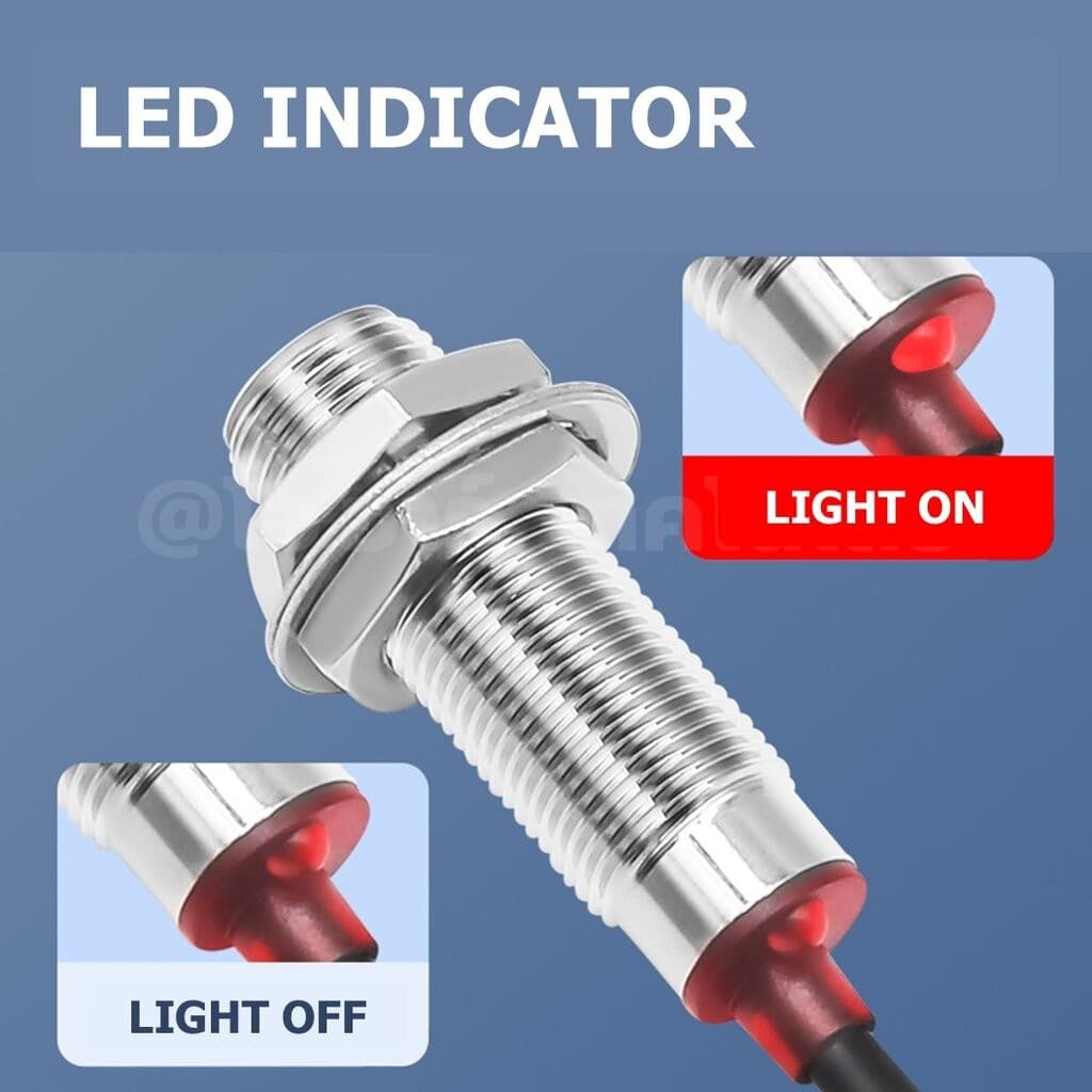 M12 เซนเซอร์ตรวจจับสนามแม่เหล็ก NJK-5002 ระยะตรวจจับ 10mm Hall sensor 3 wire NPN/PNP NO/NC 5-30VDC เซนเซอร์แม่เหล็ก เ... รูปที่ 7