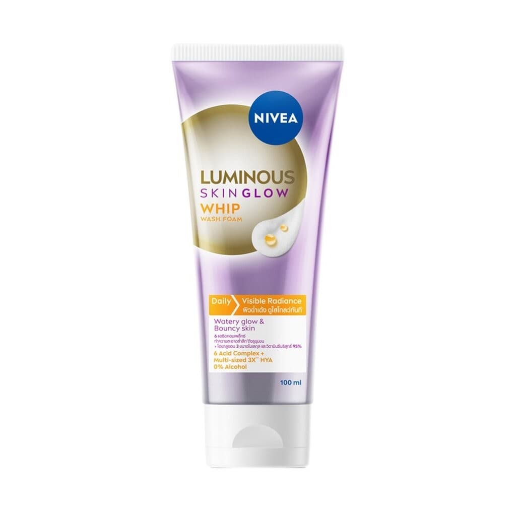 Nivea Luminous 630 นีเวีย ลูมินัส วอช โฟม สกิน โกลว์ วิป 100 มล. รูปที่ 2