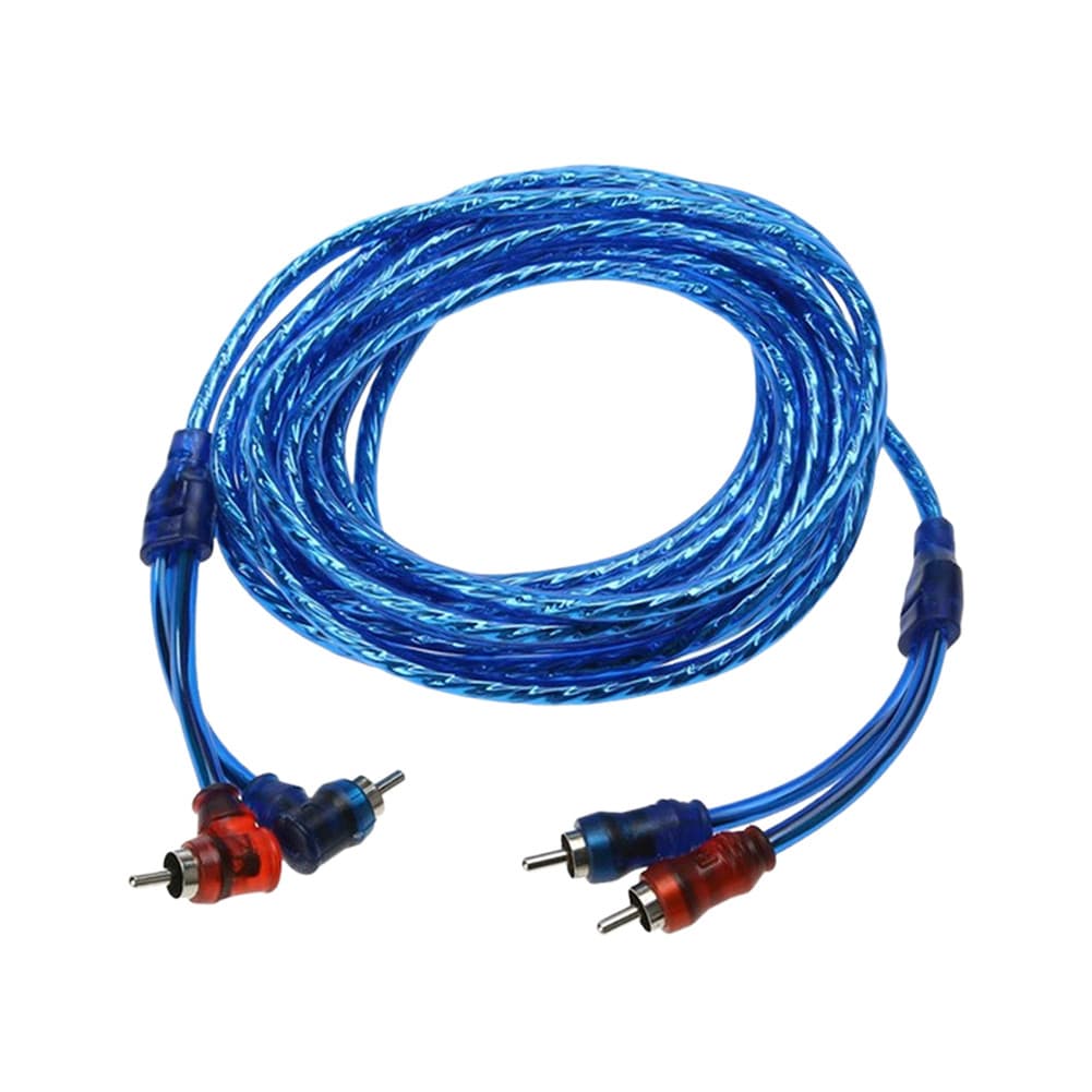 BLUE สายสัญญาณ RCA ทองแดงแท้ 2ออก2 สายRCA สายแจ็ค ใช้ได้ทั้งเครื่องเสียงบ้าน เครื่องเสียงรถยนต์ รูปที่ 7