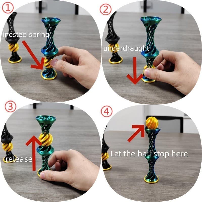 3D Double Layer Helical Tree ความหลากหลายเด็ก Decompression เครื่องประดับพิมพ์ Pyramid Passthrough Fidget ของเล่นของขวัญ รูปที่ 3