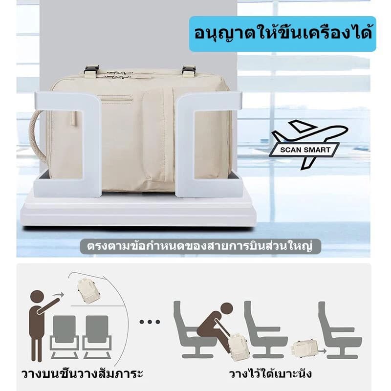 กระเป๋าเป้เดินทางขนาดใหญ่สําหรับผู้หญิง 35L ป้องกันฝุ่น ไม่จํากัดเพศ กระเป๋าเป้กันน้ำ รูปที่ 9