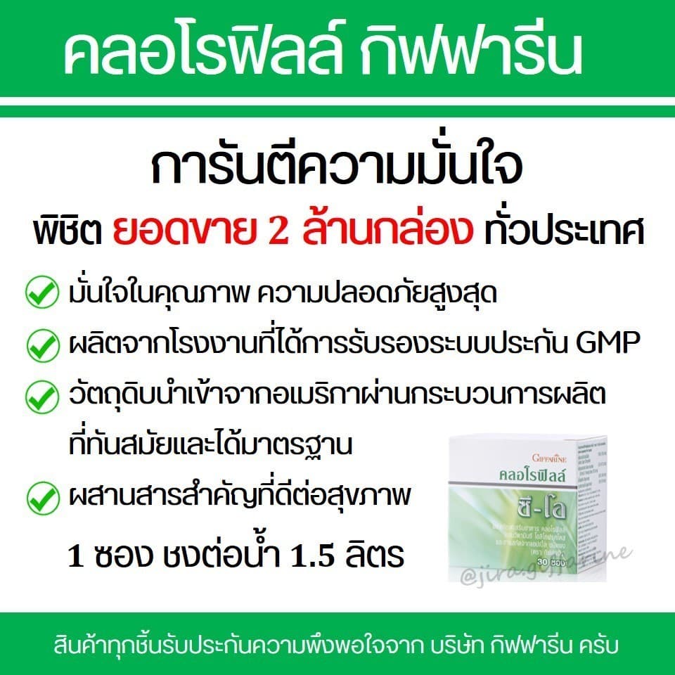 คลอโรฟิลล์ CHLOROPHYLL GIFFARINE รูปที่ 2
