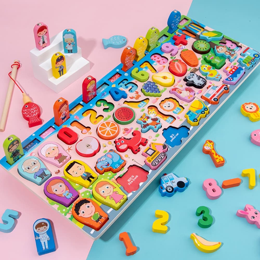 Sukha 7in1กระดานไม้เสริมพัฒนาการ ของขวัญคริสต์มาส ของขวัญเด็กคริสต์มาส เรียนรู้รูปทรง ตัวอักษร ของเล่นไม้ ของเล่นเสริมทักษะ รูปที่ 4