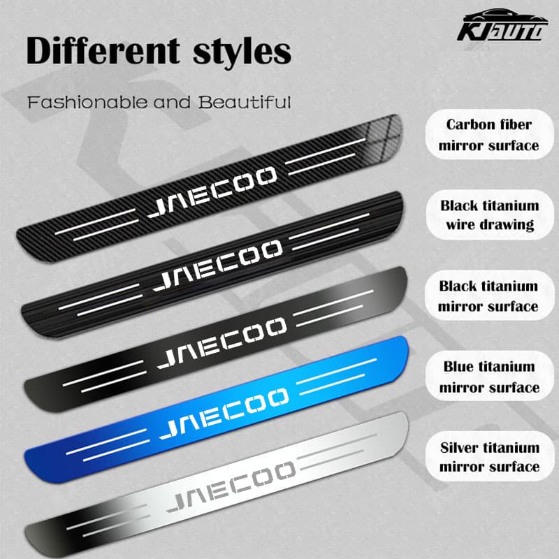 4pcs Jaecoo รถสแตนเลสเกณฑ์แถบโลหะยินดีต้อนรับเหยียบตกแต่ง Auto จัดแต่งทรงผมสติกเกอร์สําหรับ Chery Jaecoo J7 J8 Phev อุปกรณ์เสริม รูปที่ 7