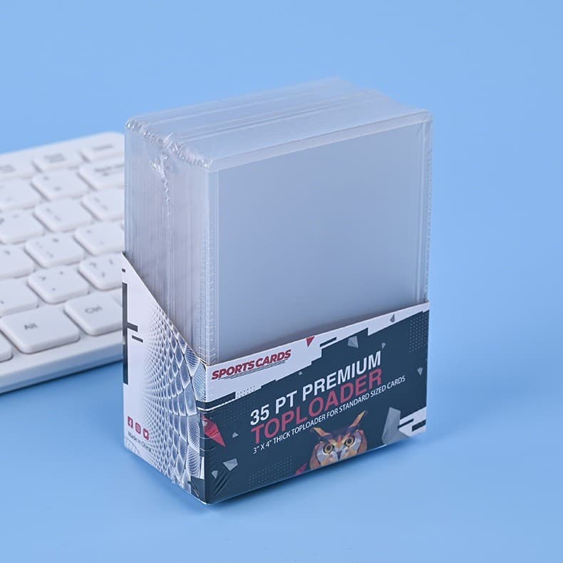 BUJOY 10 ชิ้น Card case เฟรมการ์ด | B8 มีฟิล์ม 35PT PVC Toploader | แฟ้มซองพลาสติกแข็ง เคสการ์ด ซองการ์ด Frame Card รูปที่ 1