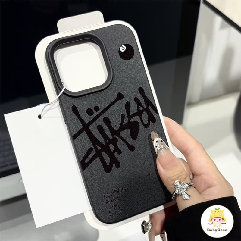 เคสไอโฟน 16 13 สำหรับ iPhone 15 11 16 13 12 14 Pro Max 7 8 14 15 Plus XR XS X Max ปกหนังสัมผัสตัวอักษรสร้างสรรค์สุดเท่ รูปที่ 2