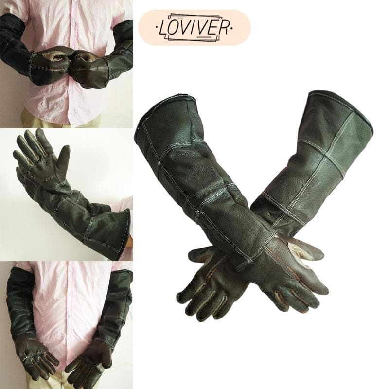 ถุงมือป้องกันการกัดถุงมือทํางานสัตว์เลื้อยคลาน 1 คู่ยาวพิเศษป้องกันรอยขีดข่วนทนถุงมือกัดสําหรับสัตว์งู รูปที่ 2
