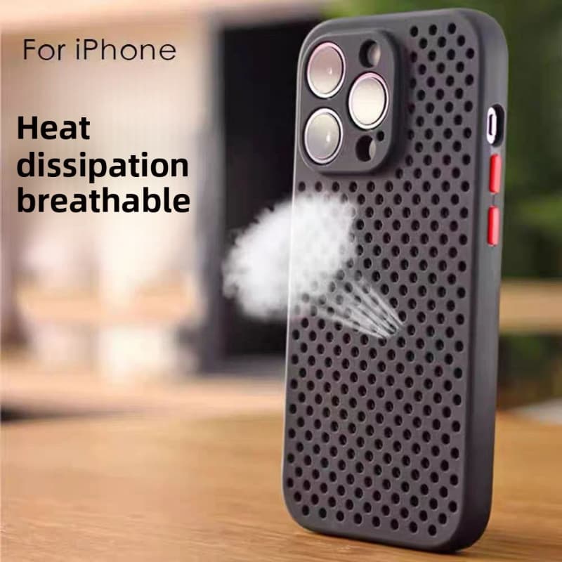 การกระจายความร้อนเคสโทรศัพท์ระบายอากาศสําหรับ iPhone 16 15 14 13 Pro Max เคสไอโฟน 11 12 Pro 14 15 Plus 16E ซิลิโคนนุ่มกรณีปกหลัง รูปที่ 1