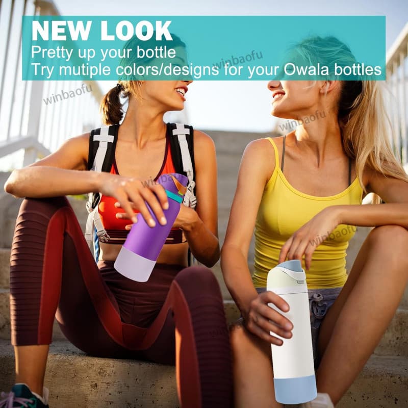ซิลิโคนขวดน้ํา Boot สําหรับ Owala 24oz 32oz 40oz, ป้องกันขวดด้านล่างฐานสําหรับ Owala FreeSip Twist และ Flip Flask ขวด รูปที่ 6