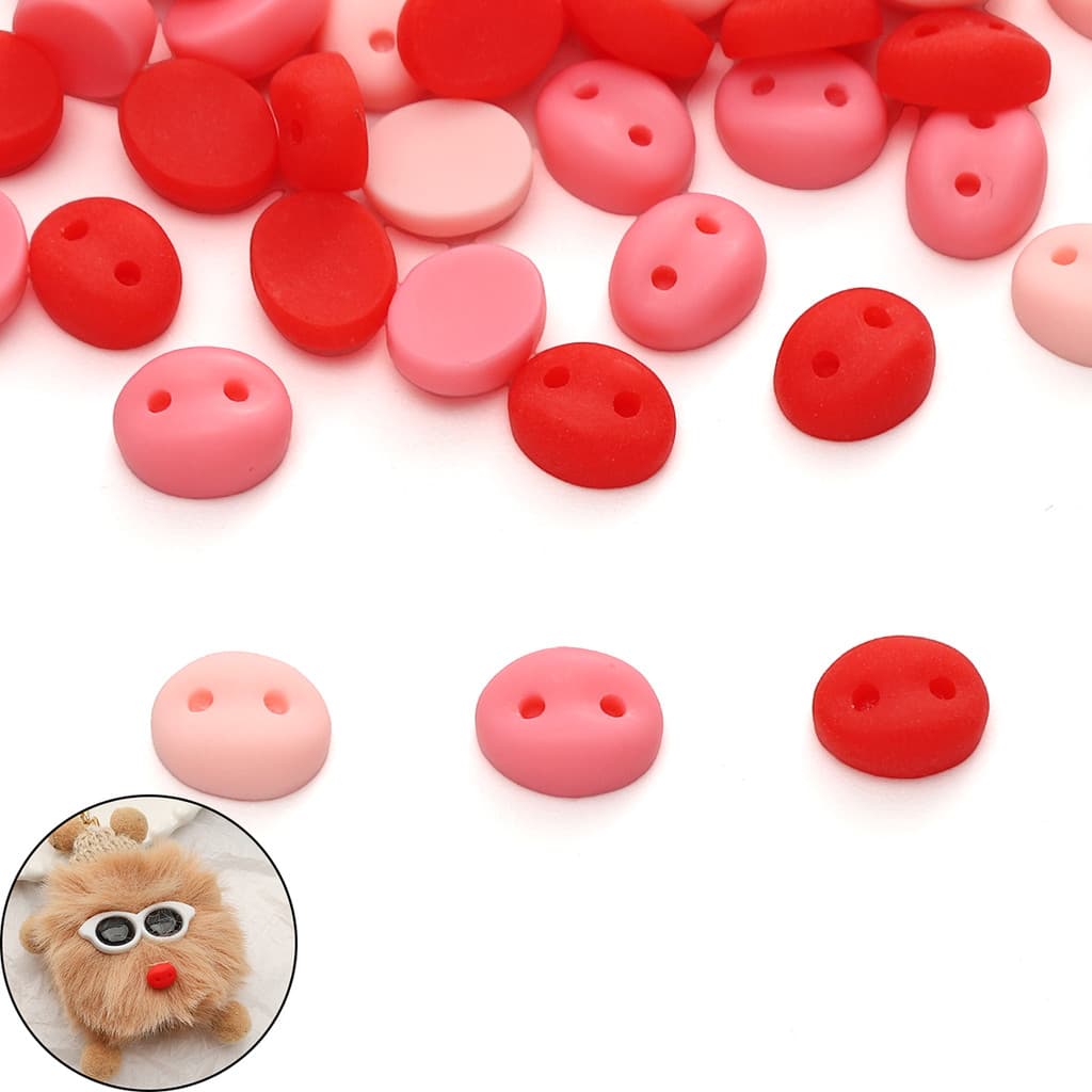 20ชิ้นอะคริลิน่ารักจมูกสีชมพูหมูจมูกอุปกรณ์เสริมตุ๊กตาตุ๊กตาจมูกแพทช์ทําเองตุ๊กตาทํามือ รูปที่ 8