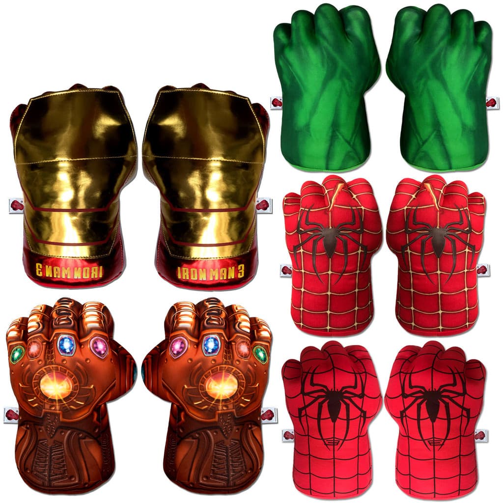 ถุงมือมวย Green fist Spiderman Iron Man ชุดถุงมือมวยลายการ์ตูนสไปเดอร์แมน อเวนเจอร์ สำหรับเด็ก รูปที่ 1