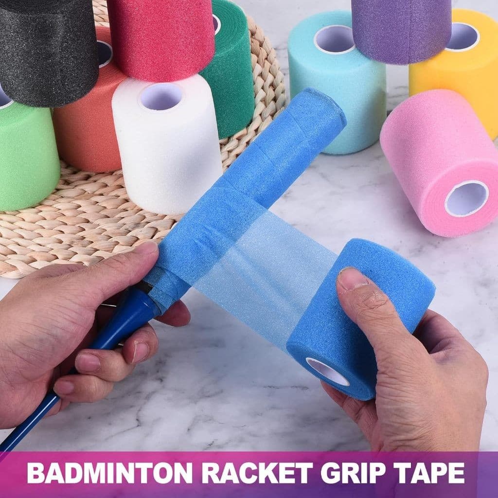7 ซม.* 10 M Pickleball แบดมินตัน Grip Cushion Wrap - PE เทนนิสไม้แบดมินตัน Grip เทป Anti Slip Backing ฟิล์ม, ใช้กับ Ball Racket กีฬาการฝึกอบรม รูปที่ 3
