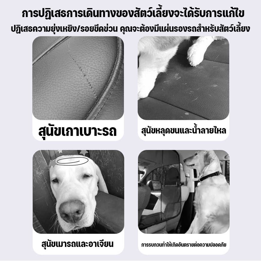 เบาะรองนั่งสุนัขในรถ กระเป๋าที่นั่งสัตว์เลี้ยง เบาะนั่งสัตว์เลี้ยง กระเป๋าแมวเดินทาง พร้อมสายรัดป้องกัน รูปที่ 5