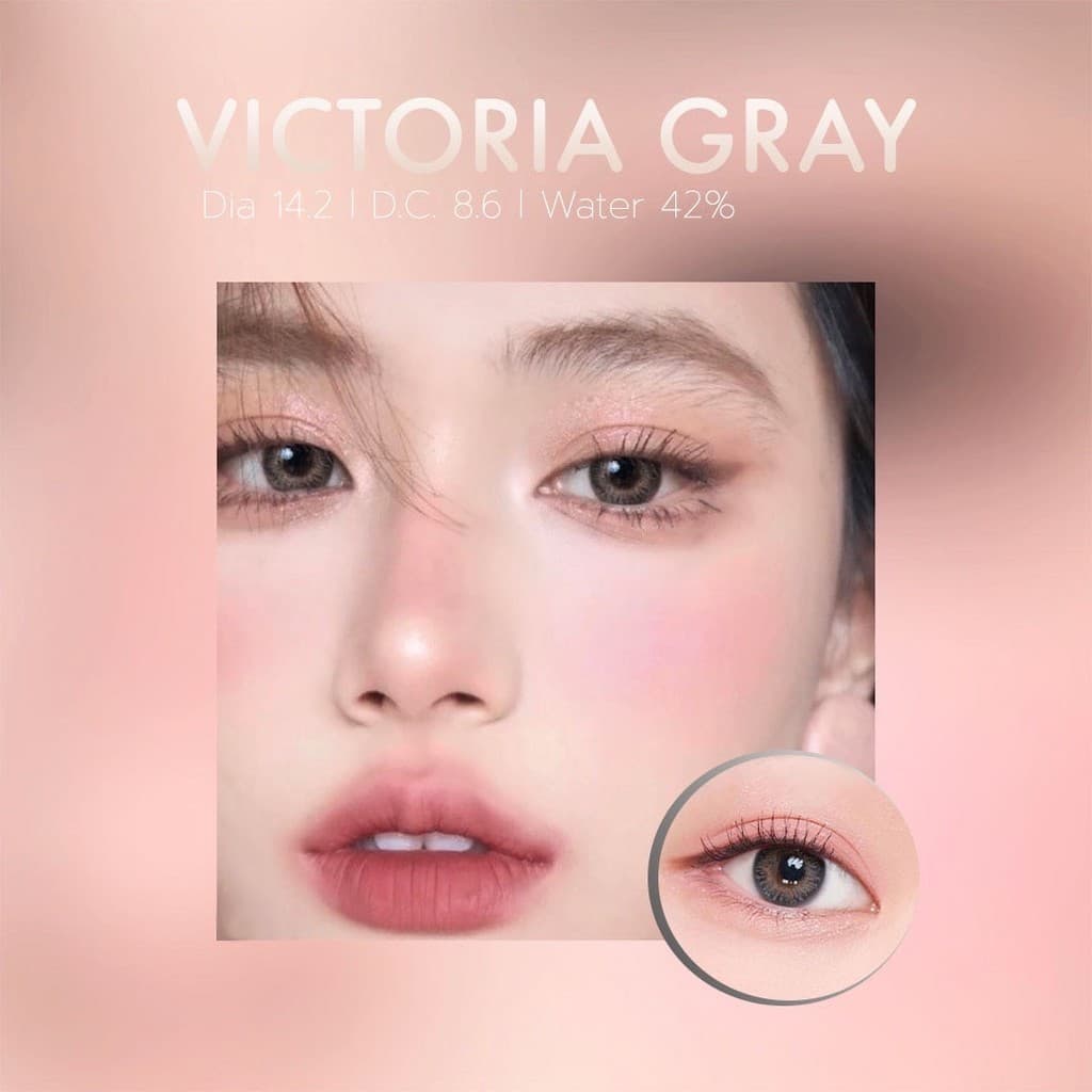 Angel Zone คอนแทคเลนส์ รุ่น Victoria Gray 14.2 (รองรับสายตาปกติและค่าสายตาสั้น -0.50 ถึง -7.00) รูปที่ 4