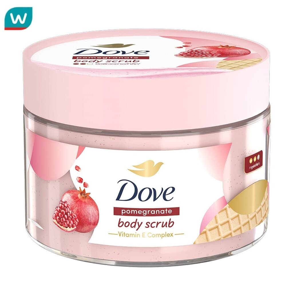Dove โดฟ บอดี้ สครับ พอมมากราเนท 280 กรัม สครับ ขัดผิวกาย เนียนนุ่ม