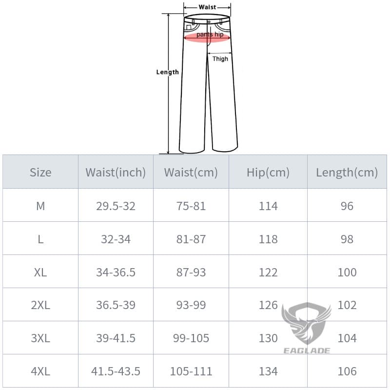 Eaglade Tactical Cargo Baggy Loose Pants for Men K2148 สีดํา B02 รูปที่ 2