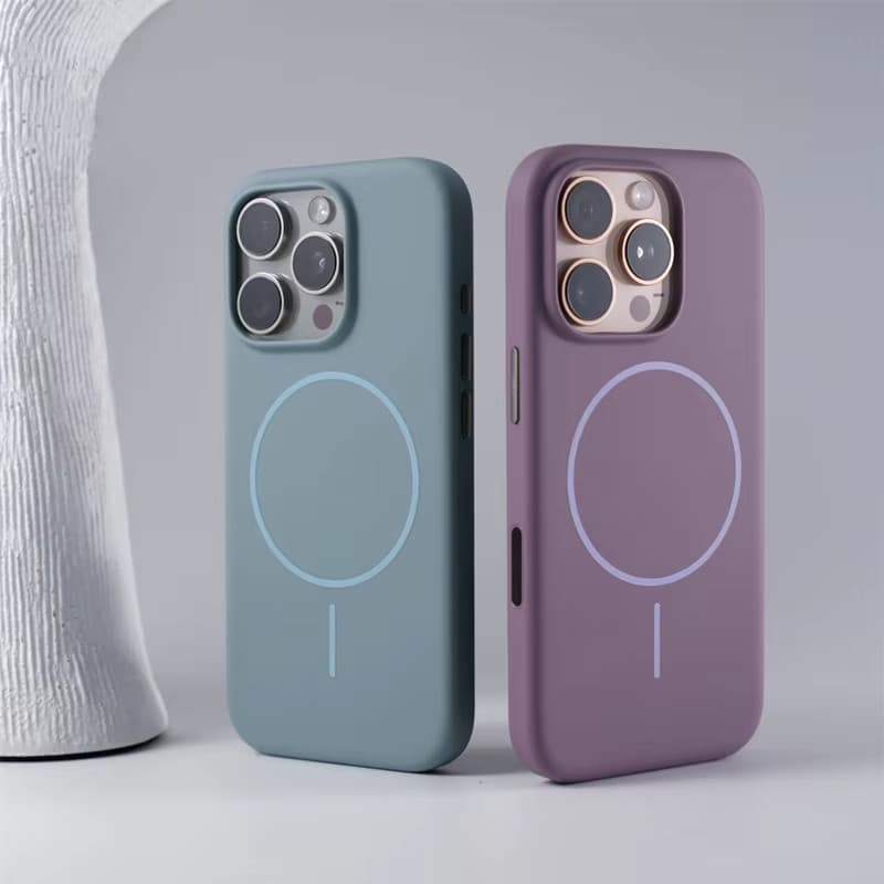 CODเคสไอโฟน Matte เคส iPhone 11 13 17 Air 14 16 12 15 Pro Max เคสอ่อนชาร์จไร้สายแบบแม่เหล็กเคลือบด้านใสบางเฉียบ รูปที่ 1