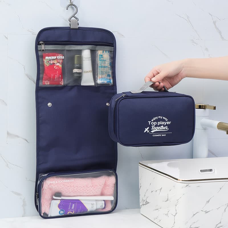 COD3-IN-1 กระเป๋าแขวนในห้องน้ำ ถอดออกได้ ใส่เครื่องสำอางไปเที่ยวได้ สวยงาม แขวนได้ค่ะ มันสะดวกมาก ที่จะอาบน้ำ รูปที่ 4