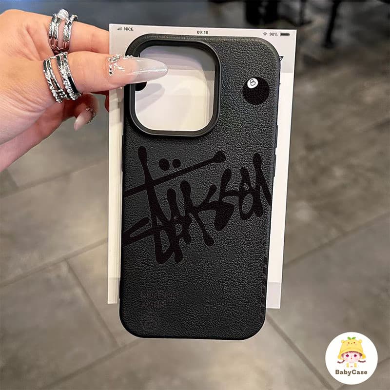เคสไอโฟน 16 13 สำหรับ iPhone 15 11 16 13 12 14 Pro Max 7 8 14 15 Plus XR XS X Max ปกหนังสัมผัสตัวอักษรสร้างสรรค์สุดเท่ รูปที่ 6