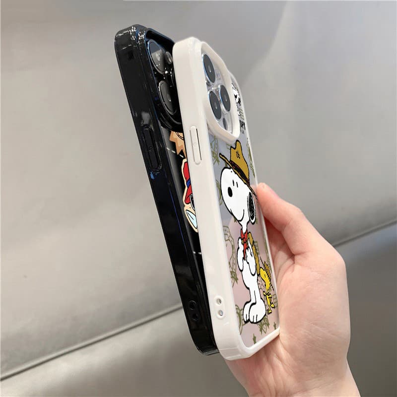 ปลอกสําหรับiPhone 11 16 14 15 12 13 Pro Max 16e 8 7 Plus XR X XS Max SE2020 2022 การ์ตูนที่มีสีสันSnoopyซิลิโคนกันกระแทก รูปที่ 8