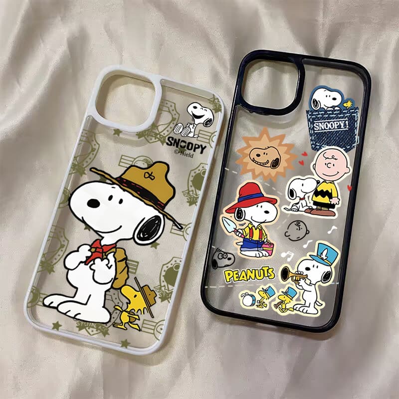 ปลอกสําหรับiPhone 11 16 14 15 12 13 Pro Max 16e 8 7 Plus XR X XS Max SE2020 2022 การ์ตูนที่มีสีสันSnoopyซิลิโคนกันกระแทก รูปที่ 9