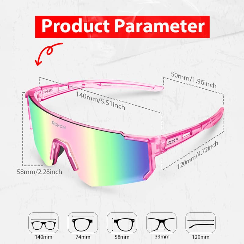 Scvcn แฟชั่นแว่นตากันแดด Cool ผู้ชายผู้หญิงแว่นตาหรูหรากีฬากลางแจ้ง Runing Drving Shades Racing UV400 MTB รูปที่ 7