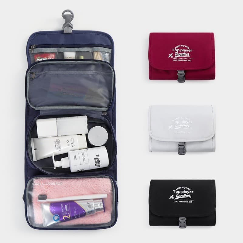 COD3-IN-1 กระเป๋าแขวนในห้องน้ำ ถอดออกได้ ใส่เครื่องสำอางไปเที่ยวได้ สวยงาม แขวนได้ค่ะ มันสะดวกมาก ที่จะอาบน้ำ รูปที่ 6