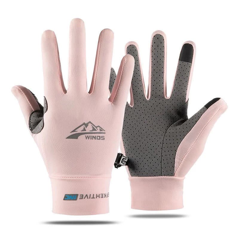 KINGMEN 1-2 วัน Ice Silk Gloves UV ถุงมือกันยูวี ถุงมือไรเดอร์ ตกปลา ออกกำลังกาย รูปที่ 9