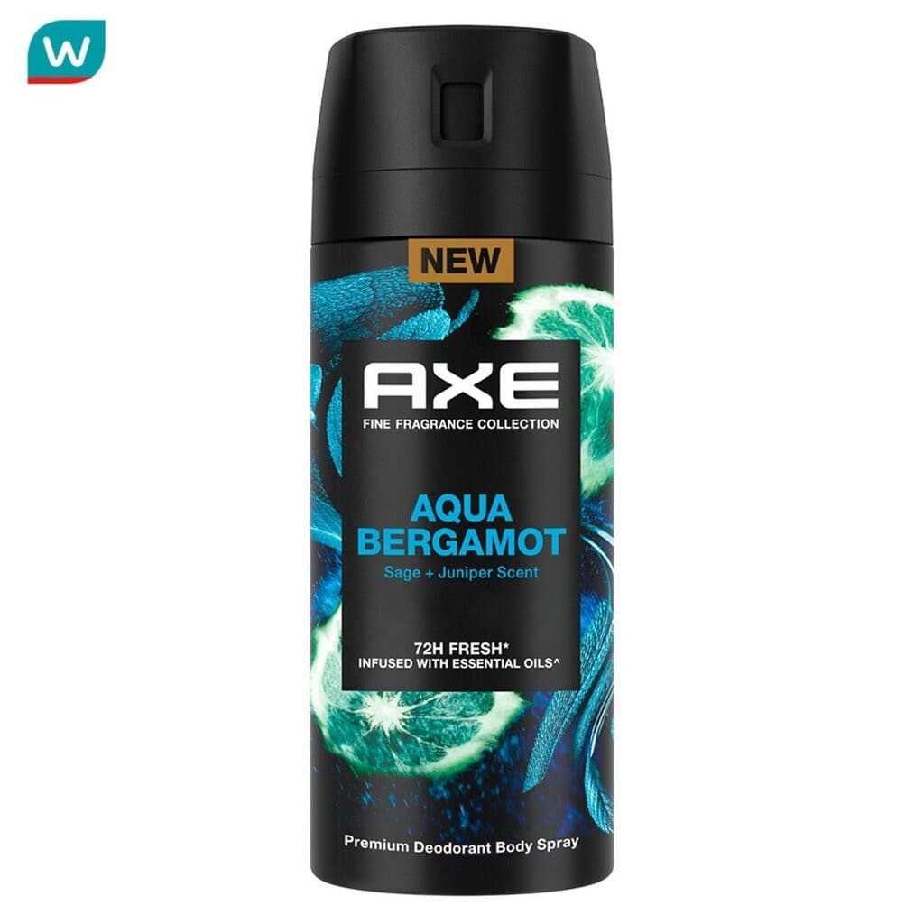 Axe แอ๊กซ์ พรีเมียม ดีโอโดแรนท์ บอดี้ สเปรย์ อควา เบอกาม็อท 135 มล. น้ำหอม ระงับกลิ่นกาย รูปที่ 1