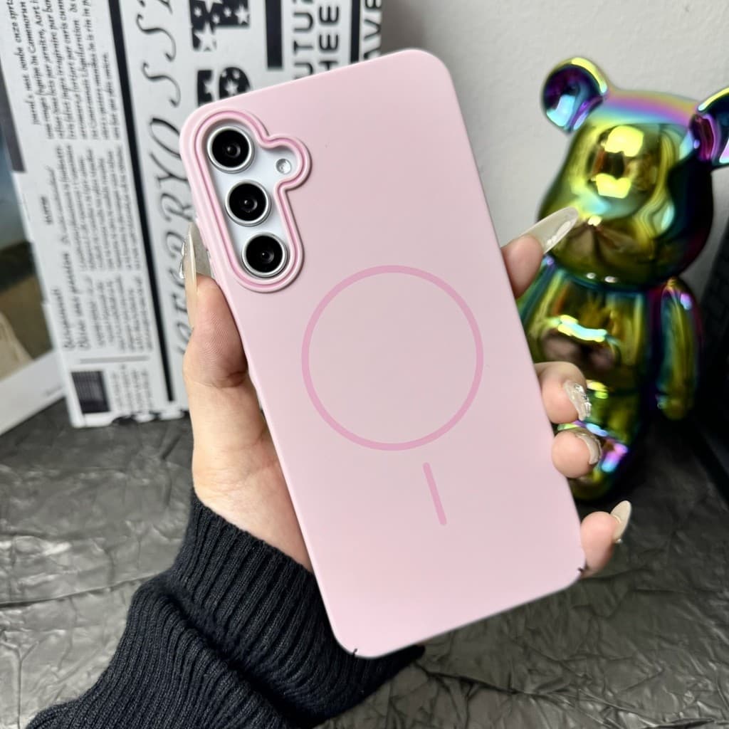 เคสโทรศัพท์แม่เหล็กสำหรับ Samsung Galaxy A56 A36 A26 A16 A06 A55 A35 A25 A15 A05S A05 5G 4G ซัมซุง Case ป้องกันการกระแทก สีพื้น ปก PC รูปที่ 6