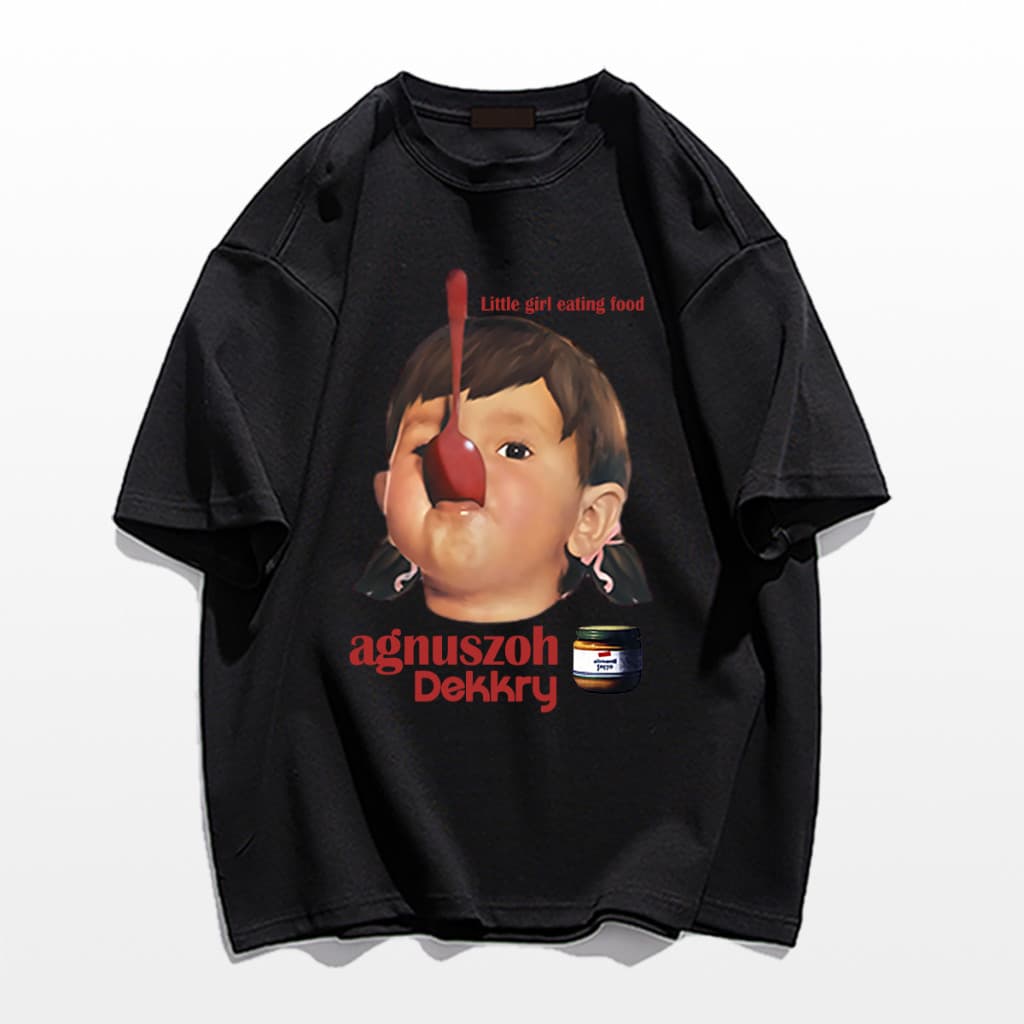 เสื้อยืดผู้หญิงสไตล์เกาหลี เนือ้ผ้าน้ำหนักเบา เสื้อ oversize การ์ตูน คอเสื้อ เสื้อยืด cotton 100% S-3XL รูปที่ 8
