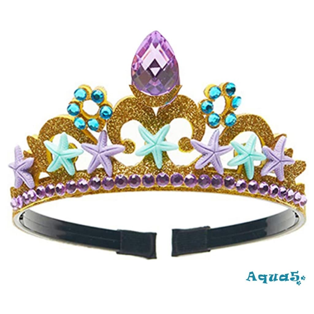 อุ๊ย-ชุดเครื่องประดับเจ้าหญิงเงือกเด็กที่มีสีสดใสใต้น้ําโลกพรรคคอสเพลย์ตกแต่ง รูปที่ 7