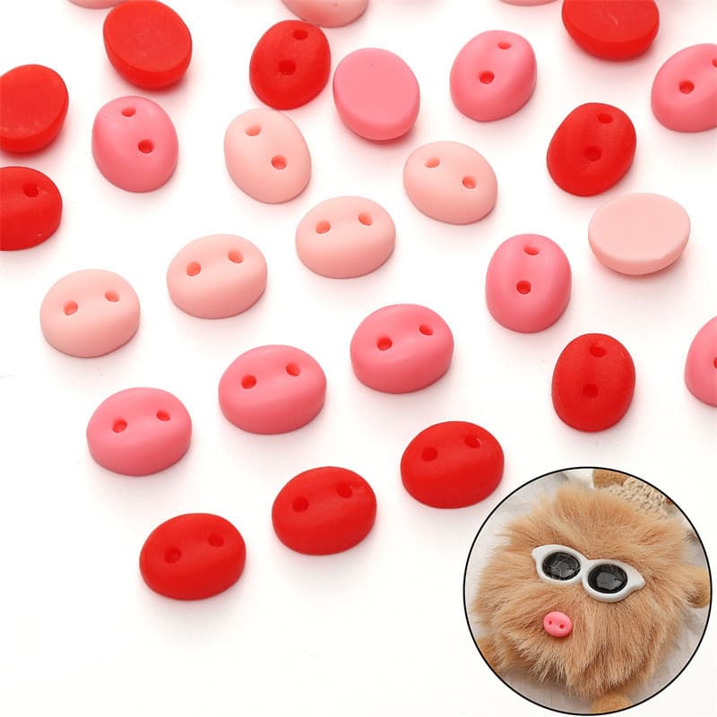 20ชิ้นอะคริลิน่ารักจมูกสีชมพูหมูจมูกอุปกรณ์เสริมตุ๊กตาตุ๊กตาจมูกแพทช์ทําเองตุ๊กตาทํามือ รูปที่ 1