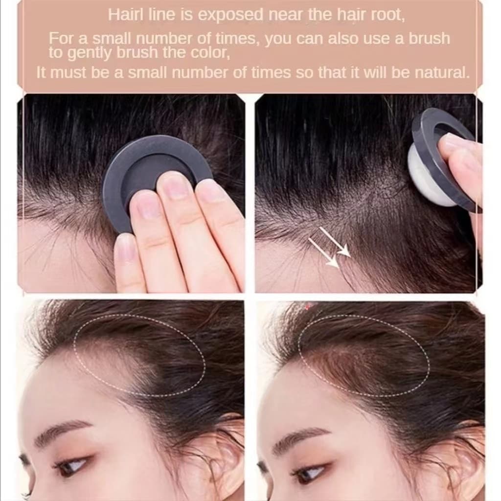 แป้งเงาผม ผงแฮร์ไลน์ แป้งฝุ่นปิดหัวเถิก หัวเหม่ง หัวล้าน ปิดผมหงอก ตกแต่งไรผมให้ดูหนาขึ้น รูปที่ 5