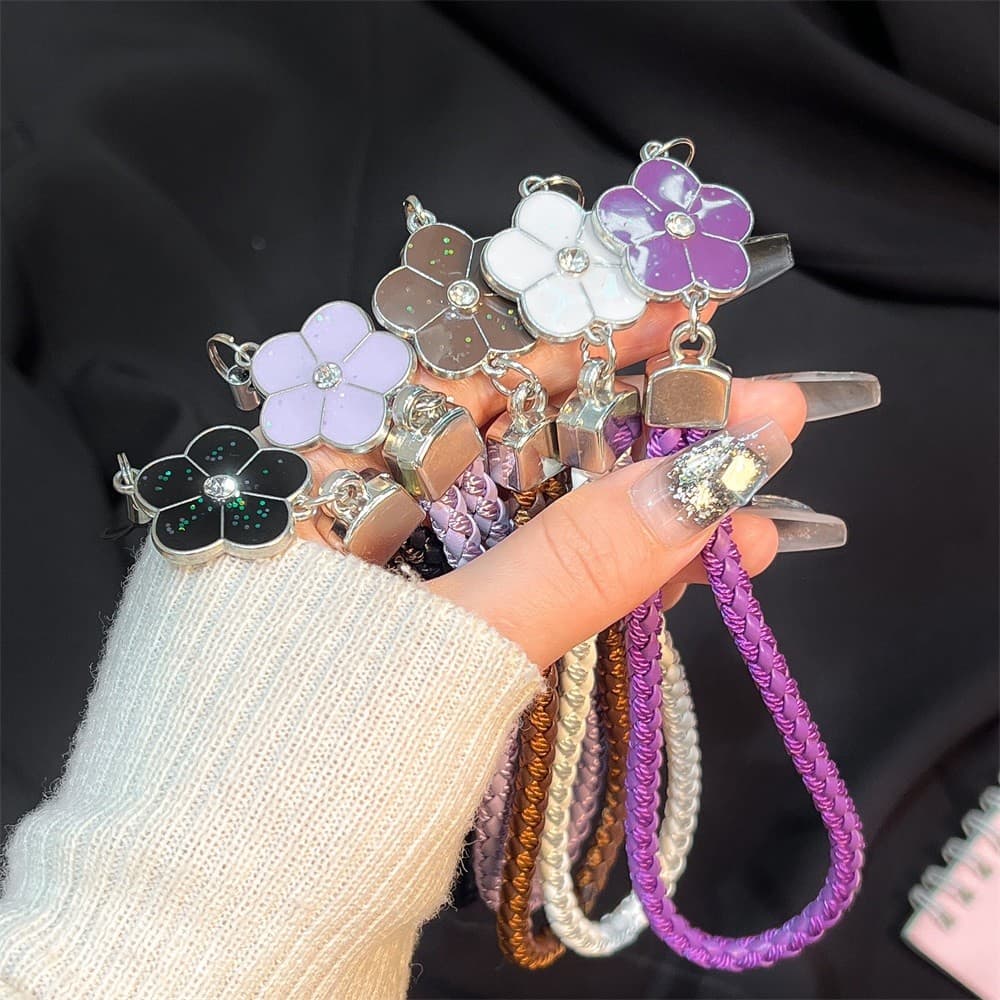 สายคล้องโทรศัพท์มือถือ เคสโทรศัพท์มือถือสำหรับผู้หญิง เชือกแขวน สายคล้องข้อมือ ป้องกันการสูญหาย - โคลเวอร์สี่แฉก-SJPS รูปที่ 2