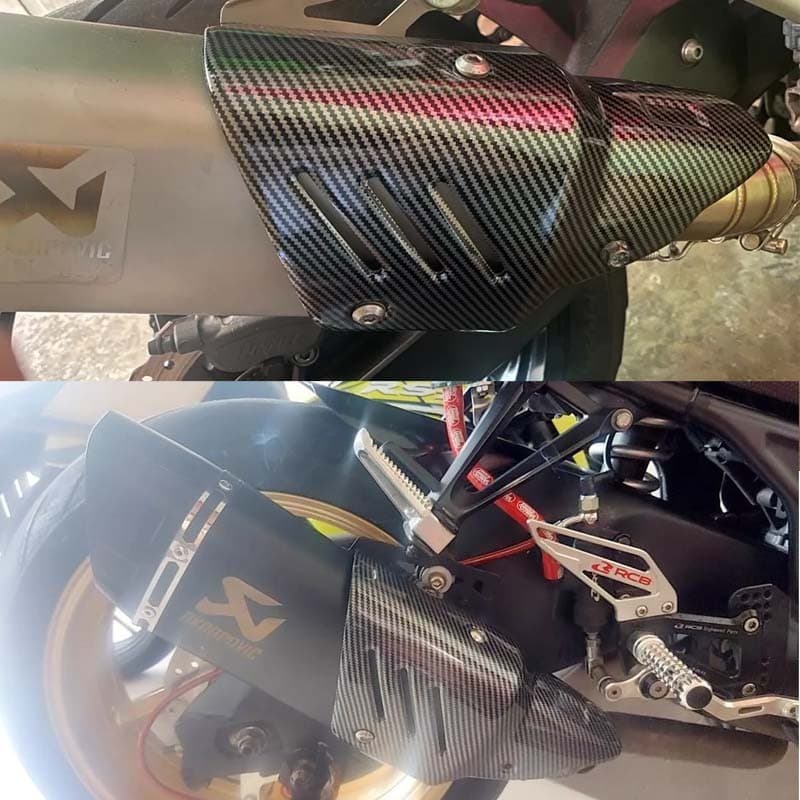 R1 Akrapovic M1 Muffler ฝาครอบทนความร้อน Anti-scalding ฝาครอบความร้อนฝาครอบท่อ รูปที่ 4