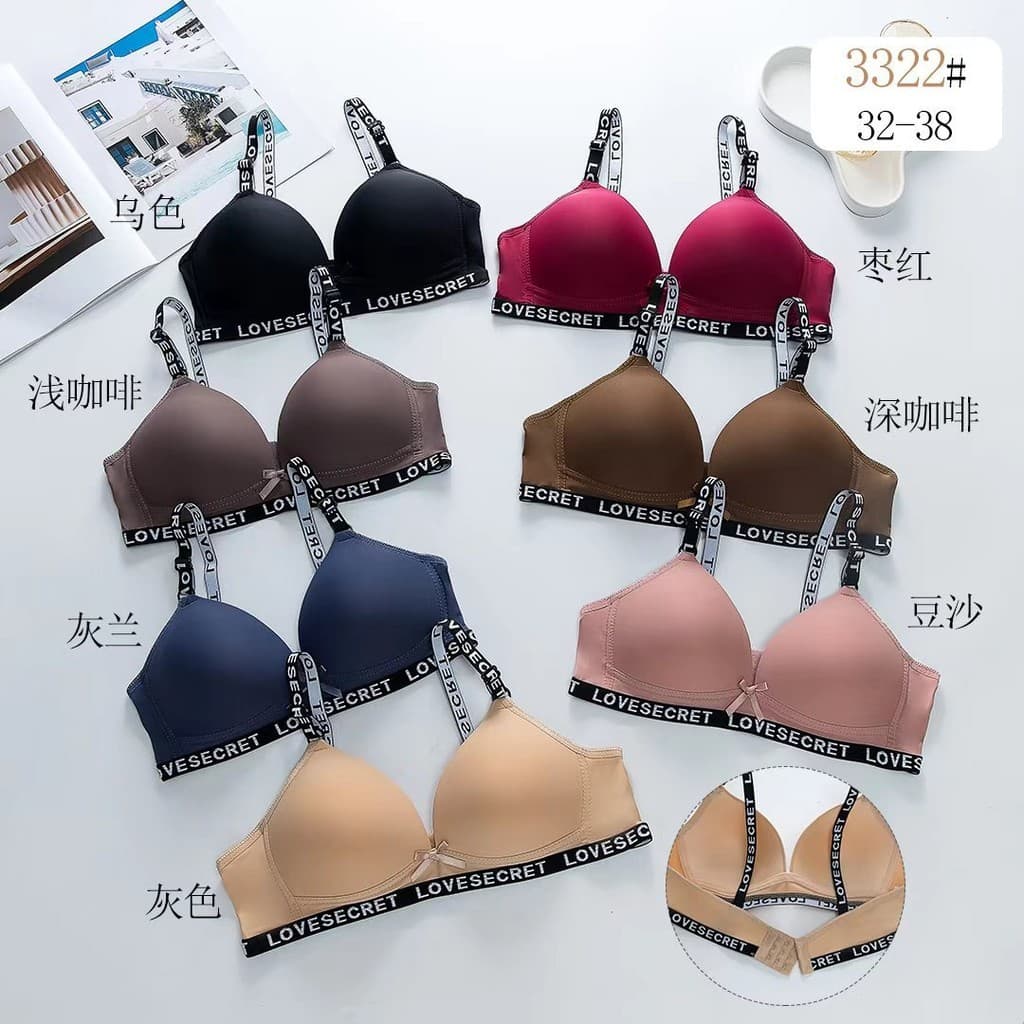 #399 เสื้อใน ด้วยฟองน้ำเสื้อชั้นในไม่มีโครงขอบตัวหนังสือ size 32-38 กระดุมสามแถว ราคาส่ง มีจำนวนจำกัด รูปที่ 9