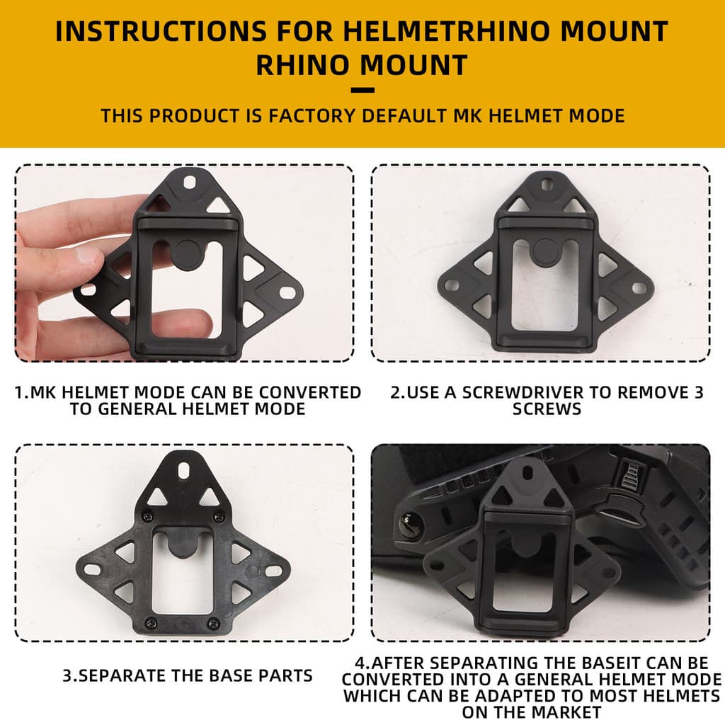 Booiu VAS หมวกกันน็อค Shroud Modular Bungee Wilcox L4 NVG Mount Adapter สําหรับ FAST MICH WENDY ยุทธวิธี Bulletproof หมวกกันน็อค NVG Brack รูปที่ 6
