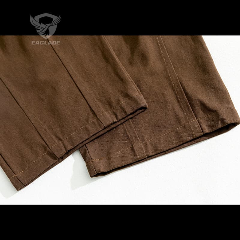 Eaglade Tactical Cargo Baggy Loose Pants for Men K2148 สีดํา B02 รูปที่ 7