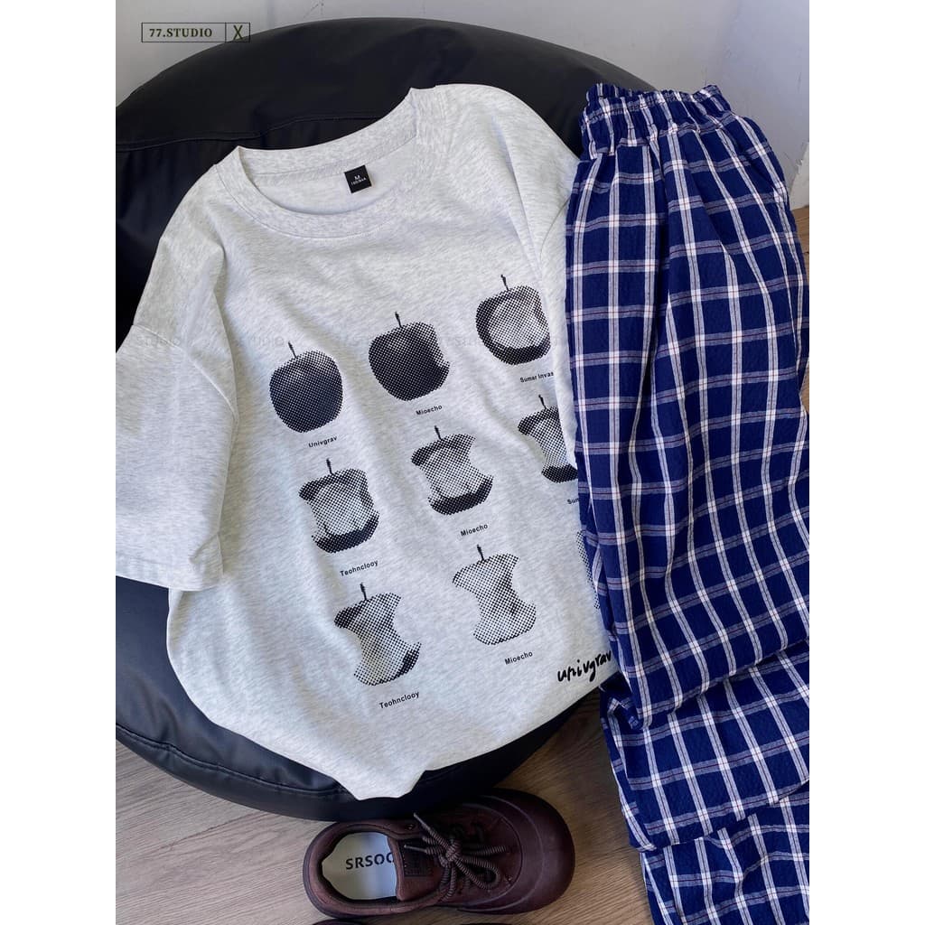 เสื้อยืด OVERSIZE T-SHIRT UNISEX แขนสั้น ผ้าฝ้าย100% ดีไซน์โบว์ สบายตัว ส่งเร็ว24ชม. สไตล์แฟชั่น ขนาด S-3XL รูปที่ 3