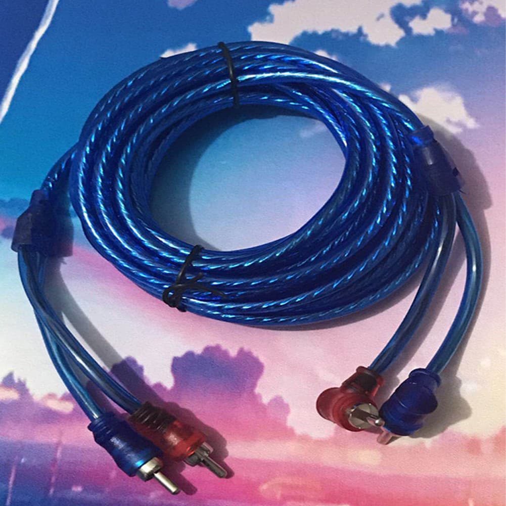 BLUE สายสัญญาณ RCA ทองแดงแท้ 2ออก2 สายRCA สายแจ็ค ใช้ได้ทั้งเครื่องเสียงบ้าน เครื่องเสียงรถยนต์ รูปที่ 5
