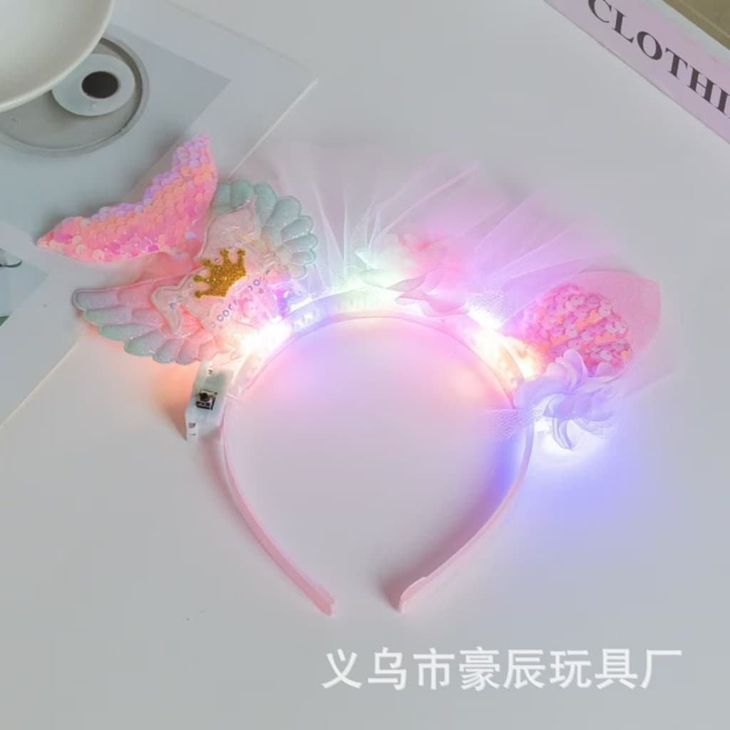 คาดผมปลาโพนี่ น่ารักมีไฟLED ปรับได้3 จังหวะ เหมาะกับงานเลี้งรื่นเริง วันเกิดสังสรรค์ รูปที่ 8