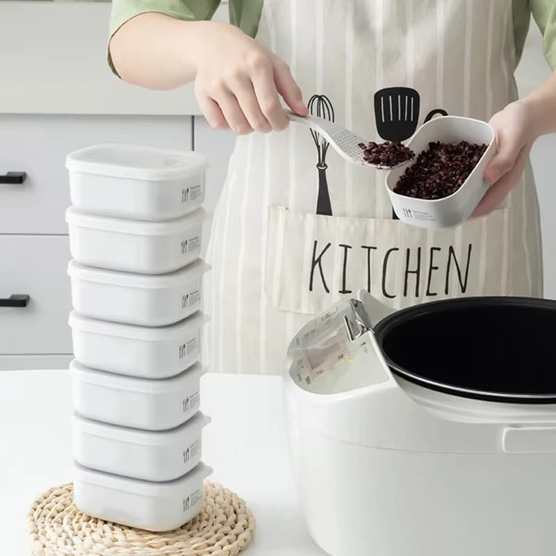 10 ชิ้นกล่องเก็บข้าว, พลาสติกเกรดอาหาร, ต้านเชื้อแบคทีเรีย, ตู้เย็นและตู้แช่แข็งปลอดภัย, ภาชนะเก็บเฉพาะสําหรับความสดชื่นยาวนาน รูปที่ 6