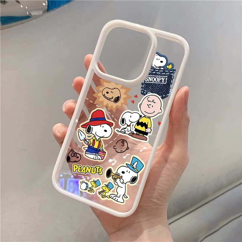 ปลอกสําหรับiPhone 11 16 14 15 12 13 Pro Max 16e 8 7 Plus XR X XS Max SE2020 2022 การ์ตูนที่มีสีสันSnoopyซิลิโคนกันกระแทก รูปที่ 4