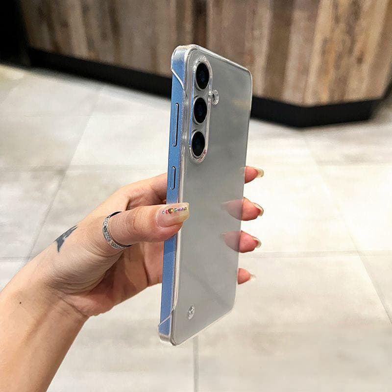 เคสโทรศัพท์โปร่งใสป้องกันกล้องบางเฉียบไร้กรอบใหม่ For Samsung A06 A55 A05 A15 A05S A12 A54 A14 A13 A54 A23 A52 4G 5G รูปที่ 5