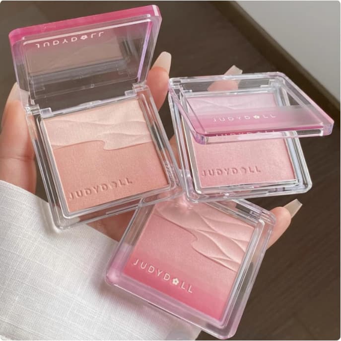 Judydoll 2-in-1 บลัชออนเนื้ออบ สองสี Matte Expansion & Satin Glow Highlight ปรับรูปหน้า 3D รูปที่ 1