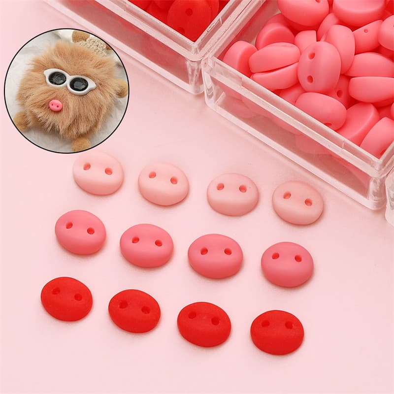 20ชิ้นอะคริลิน่ารักจมูกสีชมพูหมูจมูกอุปกรณ์เสริมตุ๊กตาตุ๊กตาจมูกแพทช์ทําเองตุ๊กตาทํามือ รูปที่ 2