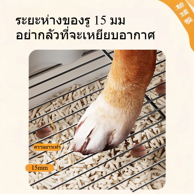 CODห้องน้ําหมา ถาดรองฉี่สุนัข 2 ชั้น เสาให้น้องเล็ง ประเภทลิ้นชัก ถาดรองฉี่ แถมพลั่ว รูปที่ 6