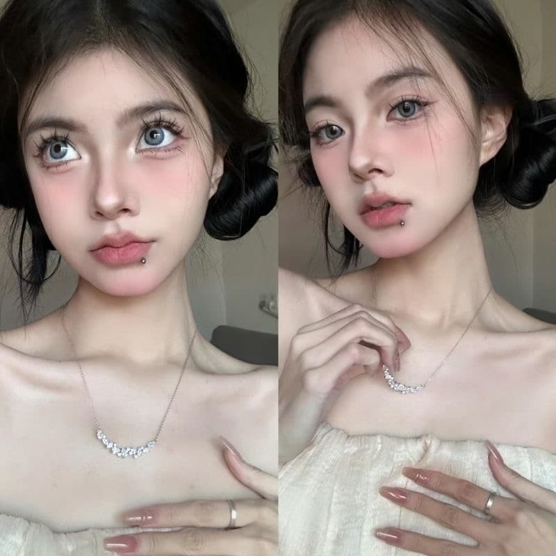 เงินจมูกปลอมเจาะสติกเกอร์ไม่เจาะใบหน้า Jewellery Self กาว Rhinestones สําหรับริมฝีปากตา Body ส่วนบุคคลตกแต่ง รูปที่ 3